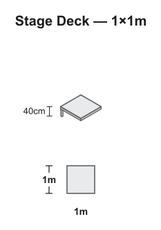 Stage Deck — 1×1m Section