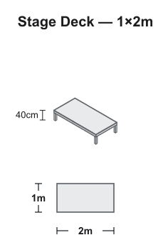 Stage Deck — 1×2m Section
